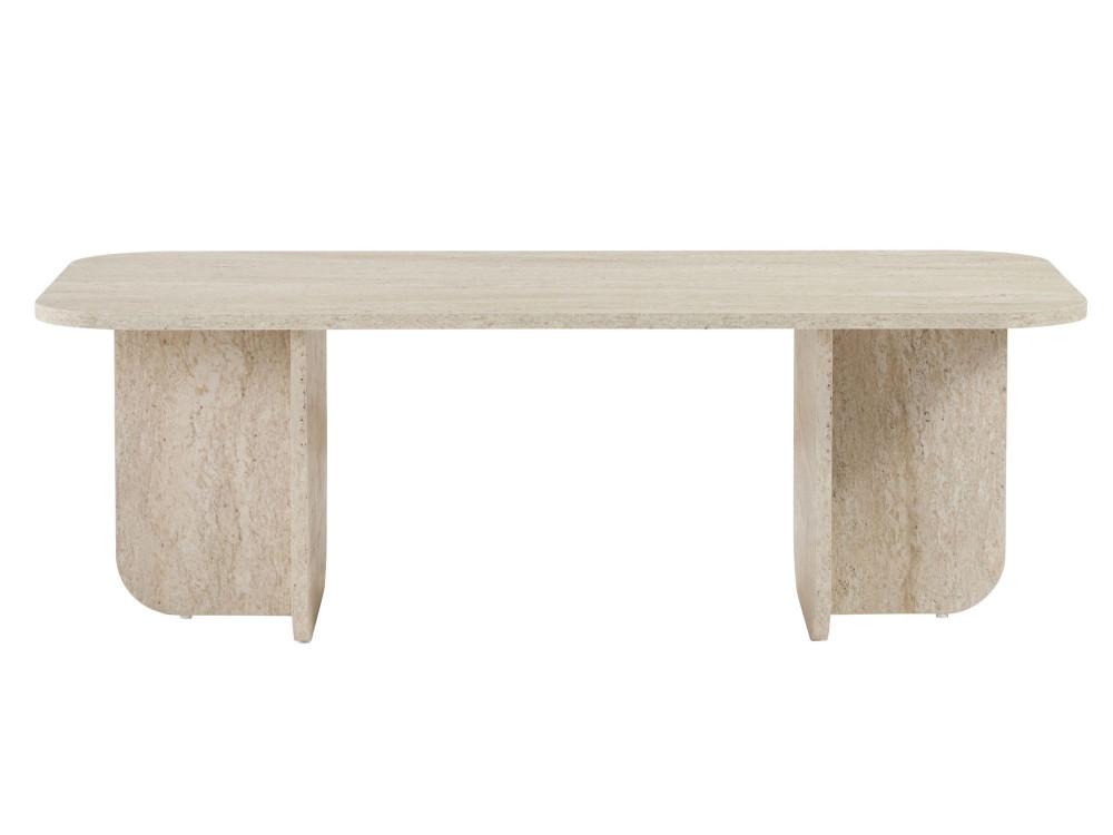 Mesa baja de madera "Akira" 120 x 60 x 41 cm - Travertino
