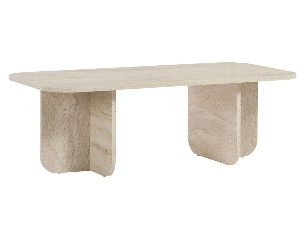 Mesa baja de madera "Akira" 120 x 60 x 41 cm - Travertino