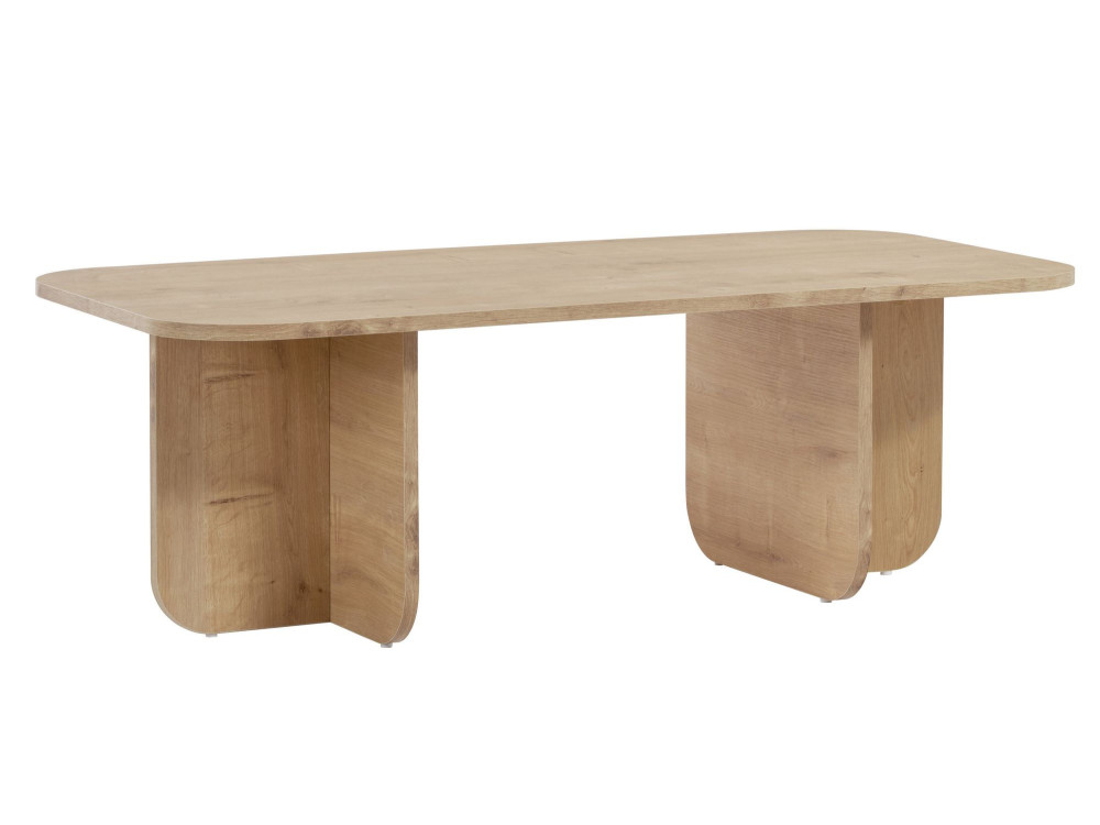 Mesa baja de madera "Akira" 120 x 60 x 41 cm - Roble zafiro
