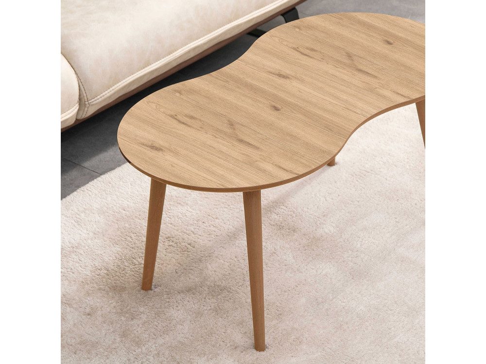 Mesa baja de madera "Moon" 99 x 54 x 45 cm - Roble