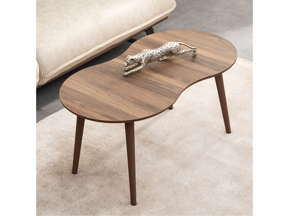 Mesa baja de madera "Moon" 99 x 54 x 45 cm - Nogal