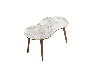 Mesa baja de madera "Moon" 99 x 54 x 45 cm - Blanco