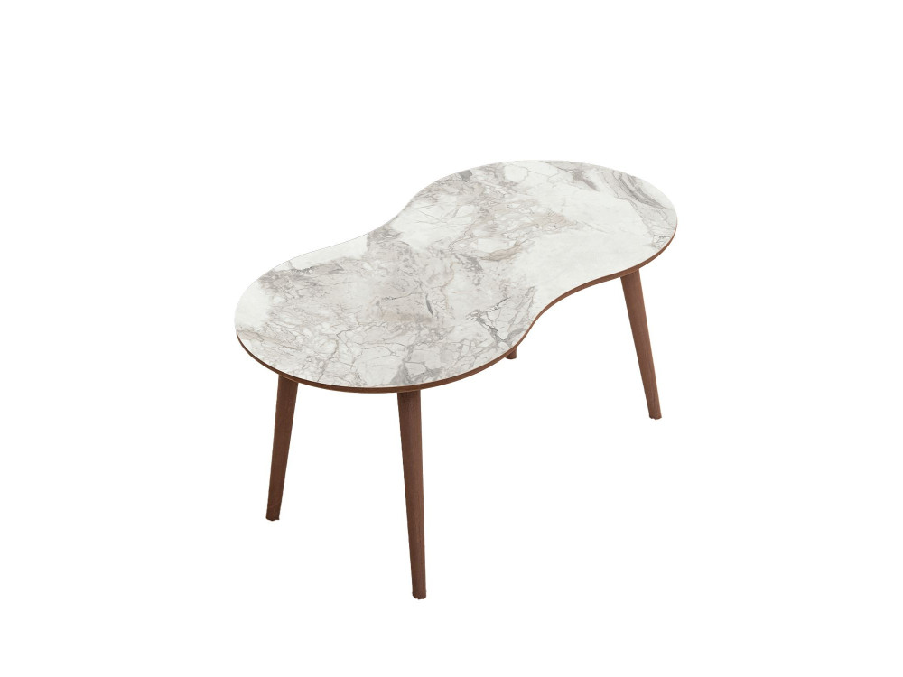 Mesa baja de madera "Moon" 99 x 54 x 45 cm - Blanco
