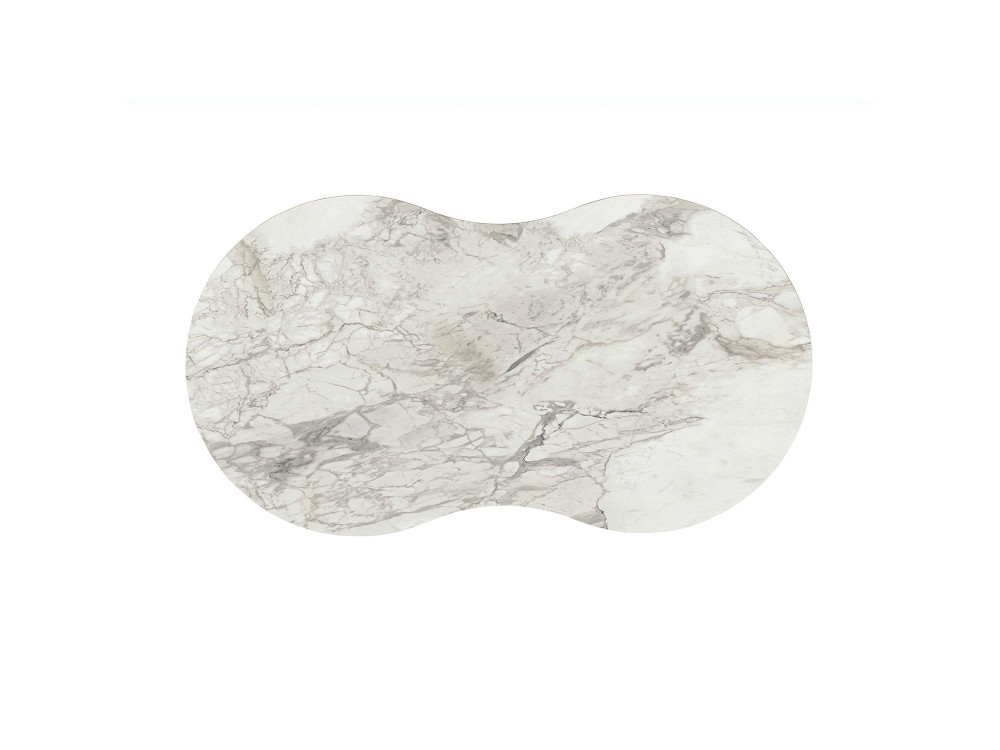 Mesa baja de madera "Moon" 99 x 54 x 45 cm - Blanco