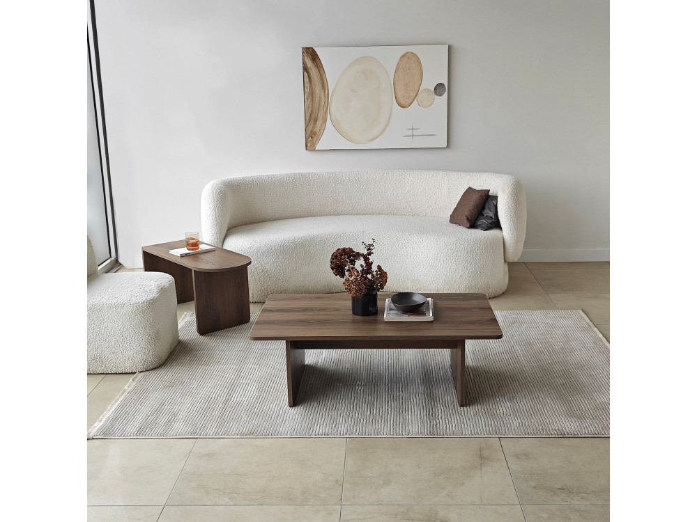 Juego de mesa baja de madera "París" 105 x 60 x 35 cm - Bronce