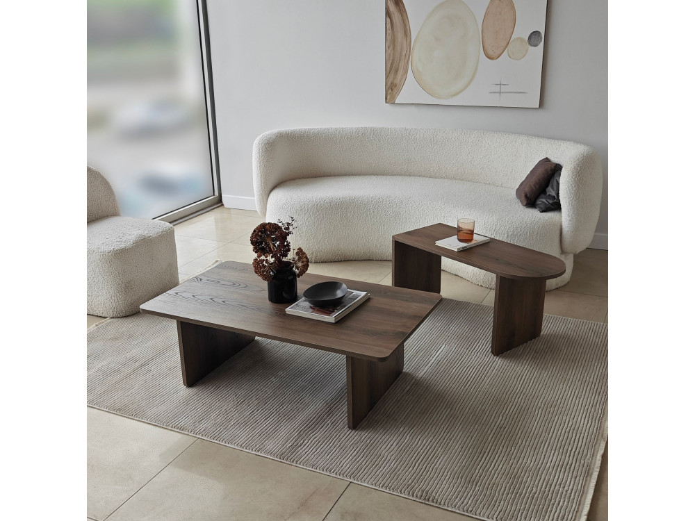 Juego de mesa baja de madera "París" 105 x 60 x 35 cm - Bronce