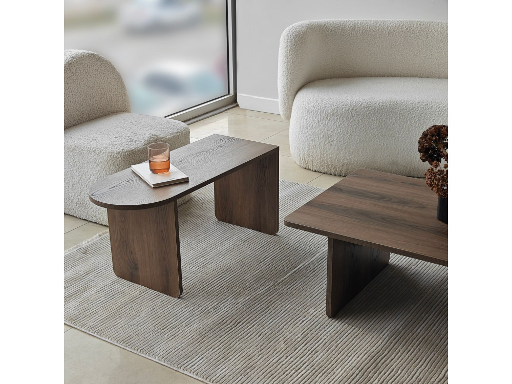 Juego de mesa baja de madera "París" 105 x 60 x 35 cm - Bronce