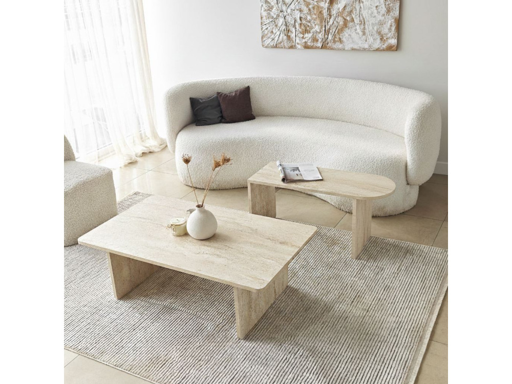Juego de mesa baja de madera "París" 105 x 60 x 35 cm - Bronce