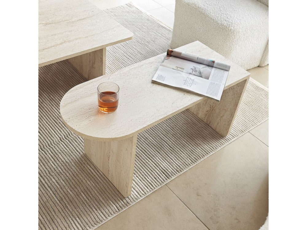 Juego de mesa baja de madera "París" 105 x 60 x 35 cm - Bronce