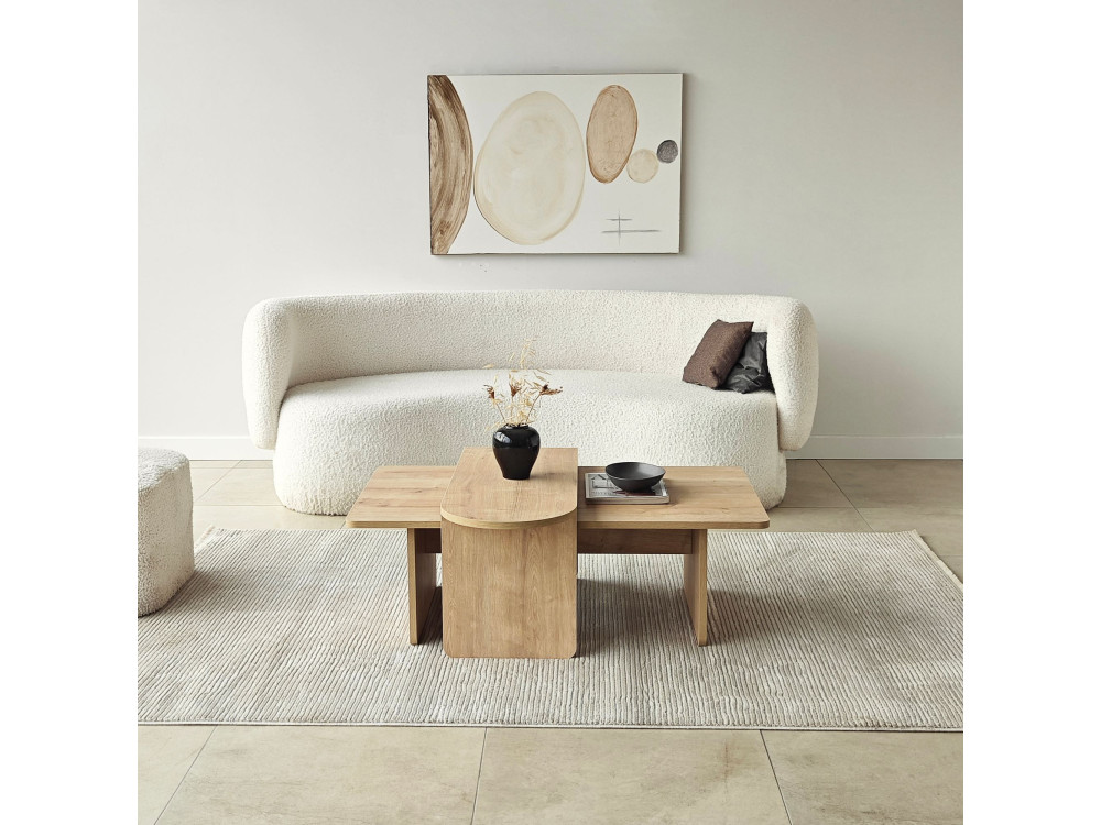 Juego de mesa baja de madera "París" 105 x 60 x 35 cm - Bronce