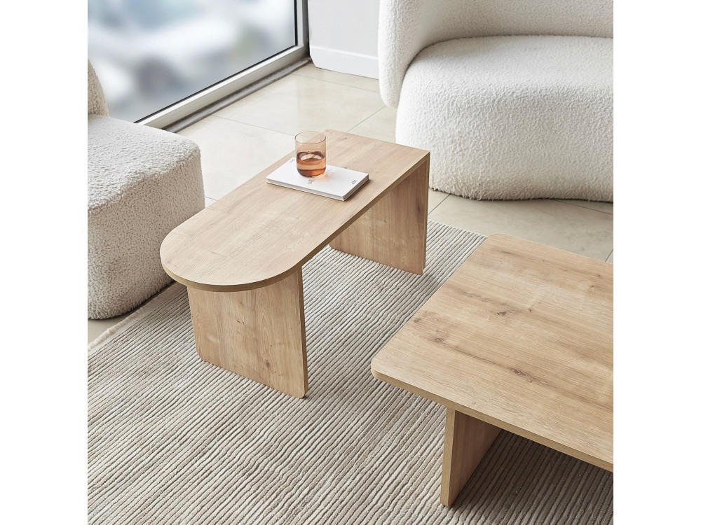 Juego de mesa baja de madera "París" 105 x 60 x 35 cm - Bronce
