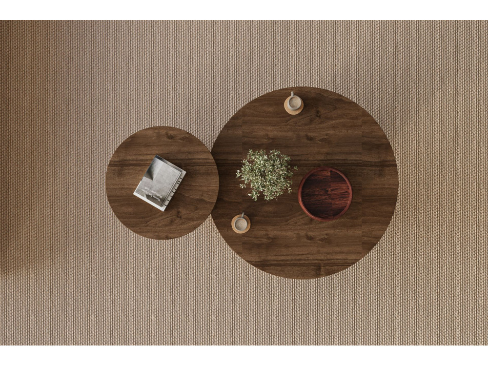 Juego de mesa baja de madera "Private" 70 x 70 x 40 cm - Nogal