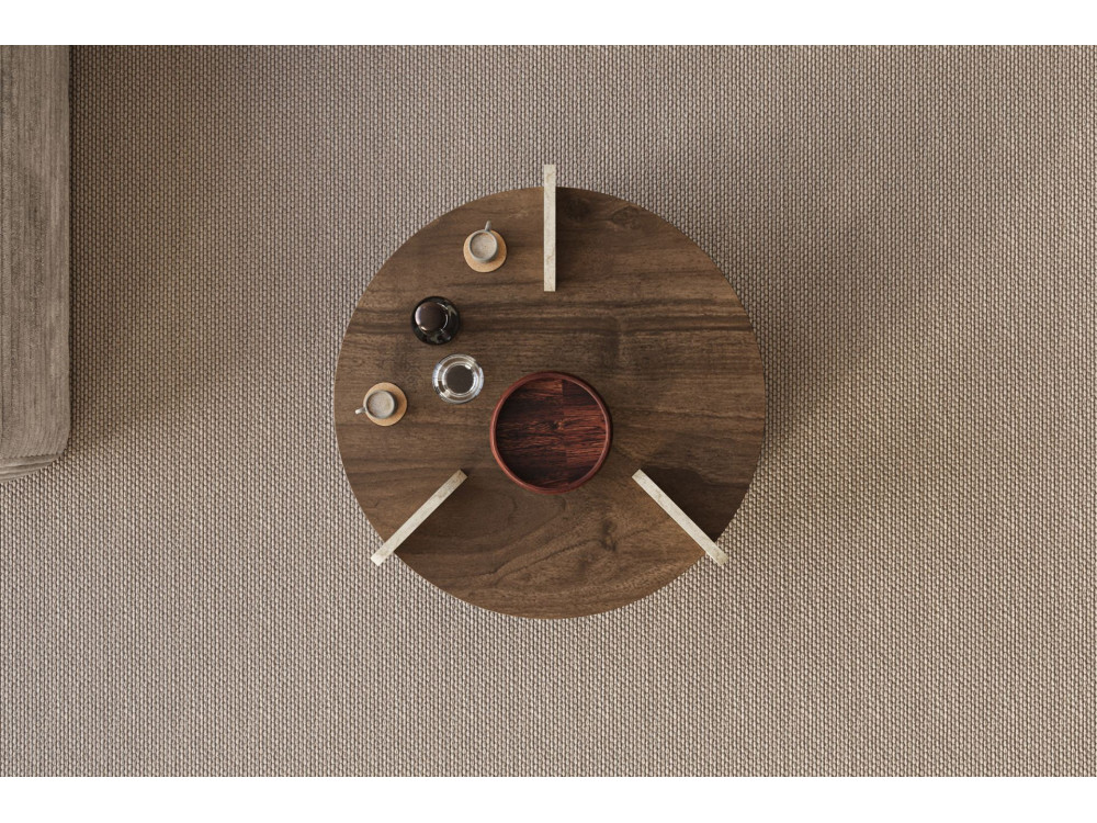 Mesa baja de madera "Oalla" 70 x 70 x 45 cm - Nogal