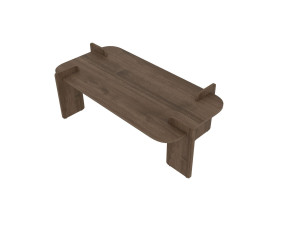 Mesa baja de madera "Lovge" 120 x 60 x 35 cm - Nogal