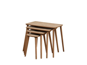 Mesa nido de madera "Luci" 4 piezas 70 x 40 x 55 cm - Roble