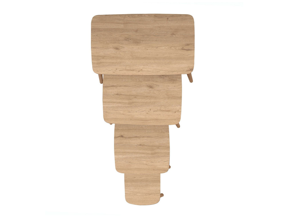 Mesa nido de madera "Luci" 4 piezas 70 x 40 x 55 cm - Roble