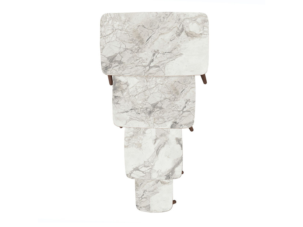 Mesa nido de madera "Luci" 4 piezas 70 x 40 x 55 cm - Blanco