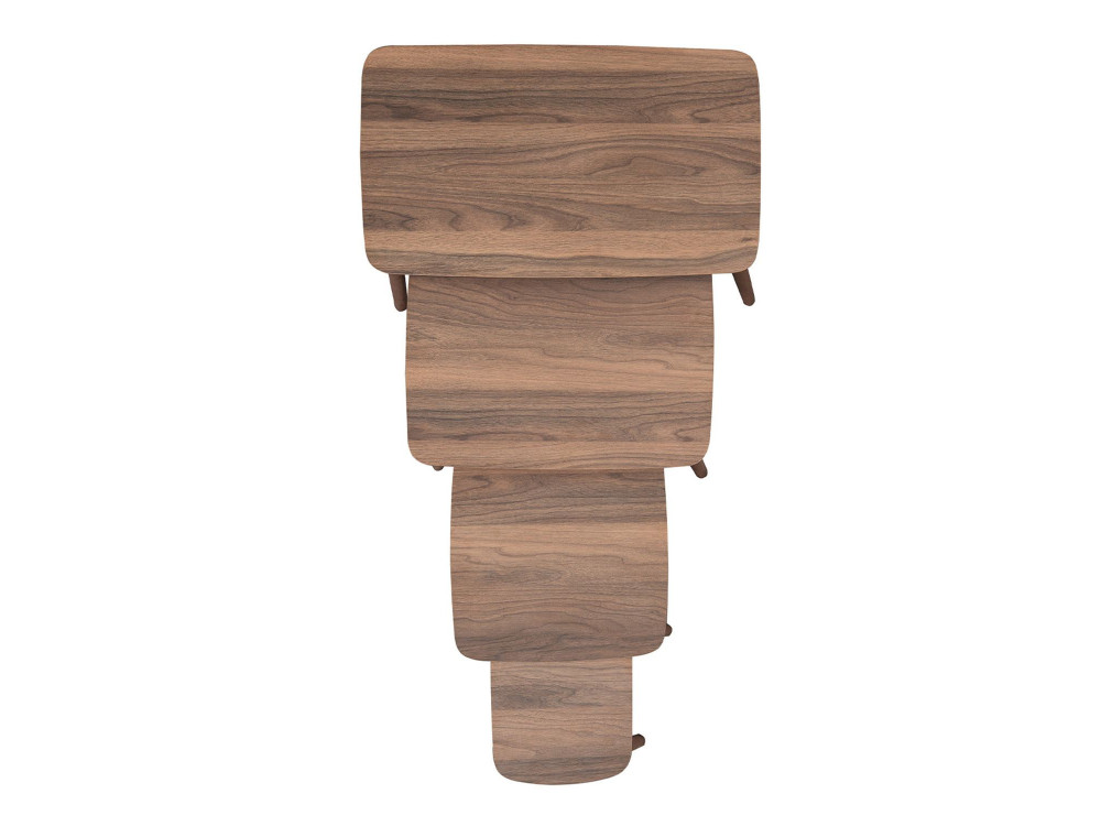 Mesa nido de madera "Luci" 4 piezas 70 x 40 x 55 cm - Nogal