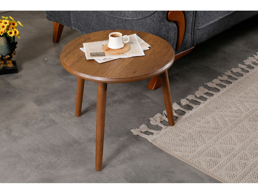 Juego de mesa baja de madera "Marlo" 100 x 50 x 45 cm - Nogal