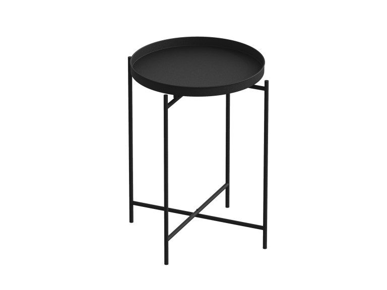 Mesa baja de metal "Sheby" 46 x 46 x 56 cm - Negro