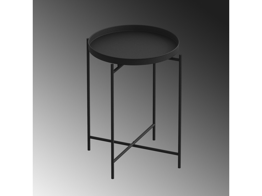 Mesa baja de metal "Sheby" 46 x 46 x 56 cm - Negro