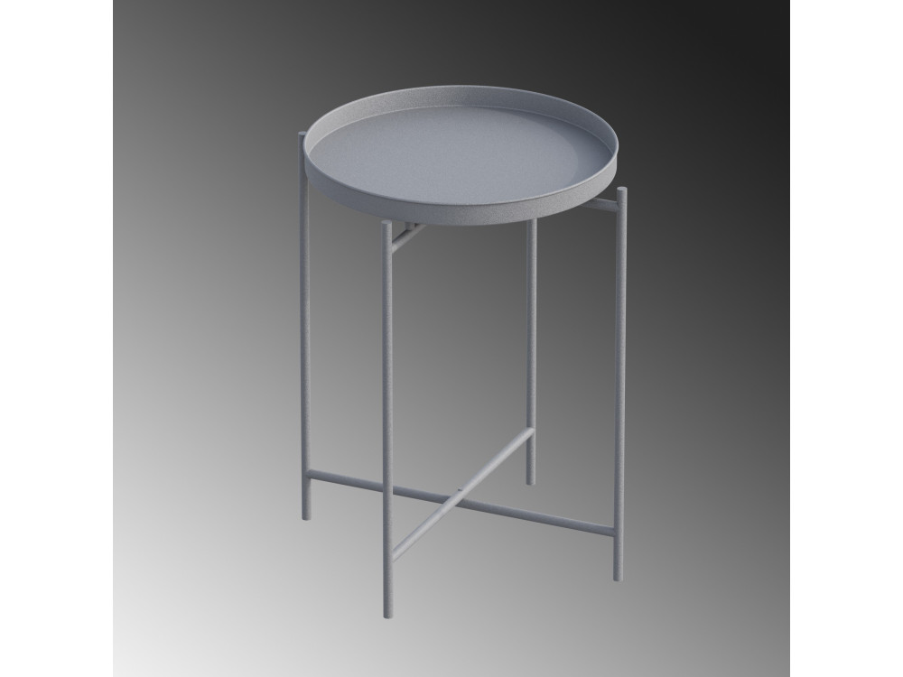 Mesa baja de metal "Sheby" 46 x 46 x 56 cm - Gris