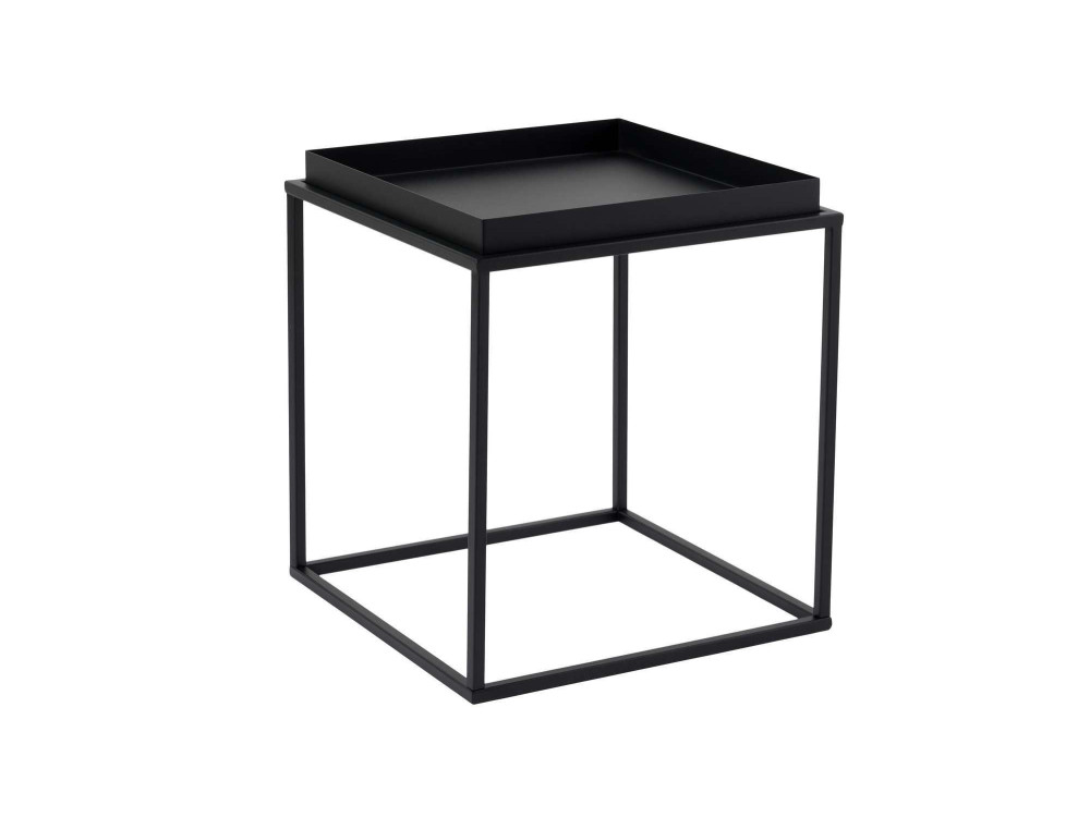Mesa baja de metal "Koala" 45 x 45 x 52 cm - Negro