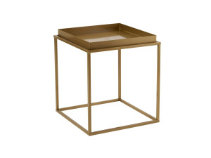 Mesa baja de metal "Koala" 45 x 45 x 52 cm - Oro