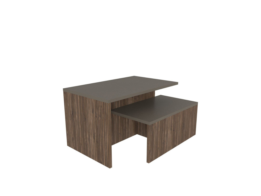 Mesa nido de madera "Twins" 2 piezas 72 x 45 x 42 cm - Topo