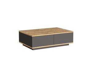 Mesa baja de madera "Frew" - 90 x 60 x 28 cm - Marrón