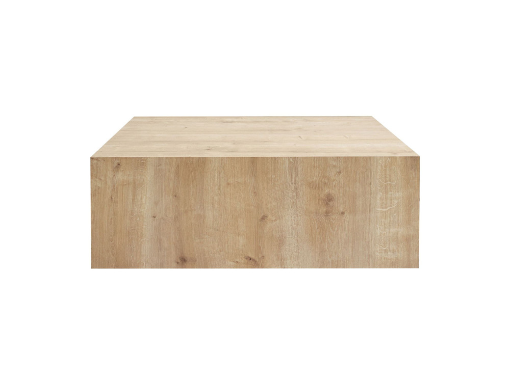 Mesa baja de MDF "Prizma" - 90 x 90 x 35 cm - Roble zafiro