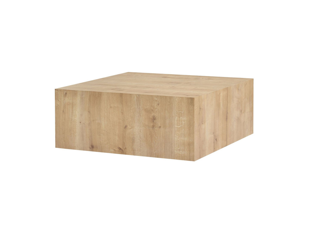 Mesa baja de MDF "Prizma" - 90 x 90 x 35 cm - Roble zafiro