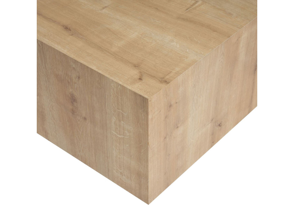 Mesa baja de MDF "Prizma" - 90 x 90 x 35 cm - Roble zafiro