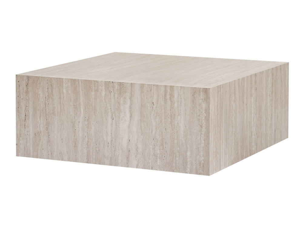 Mesa de centro de MDF "Prizma" - 90 x 90 x 35 cm - Travertino