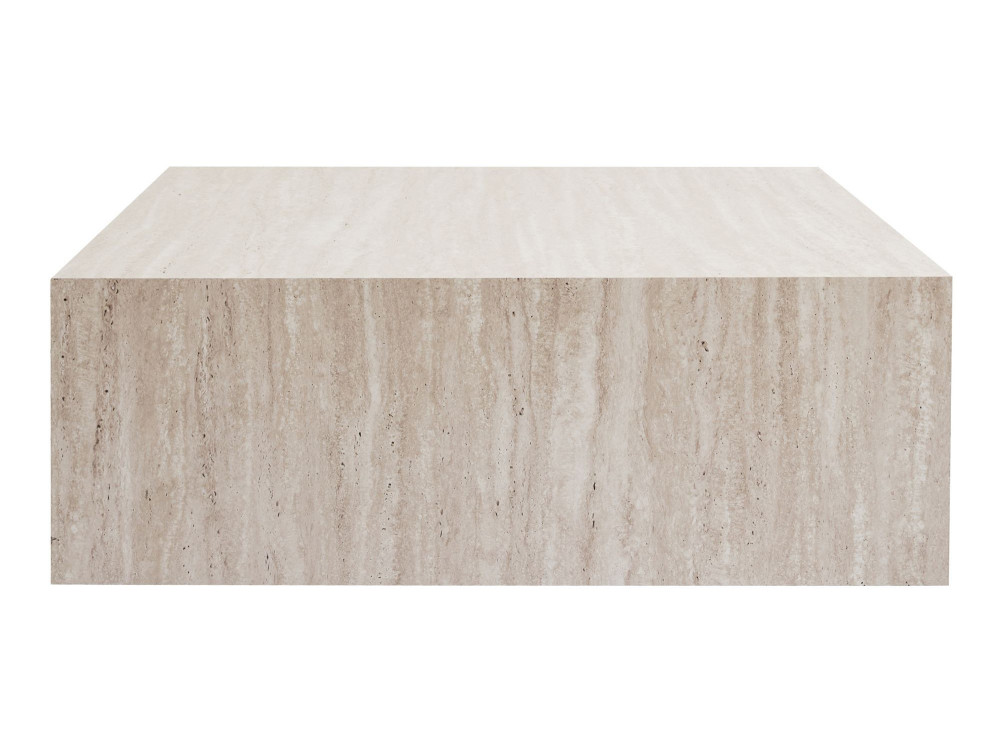 Mesa de centro de MDF "Prizma" - 90 x 90 x 35 cm - Travertino