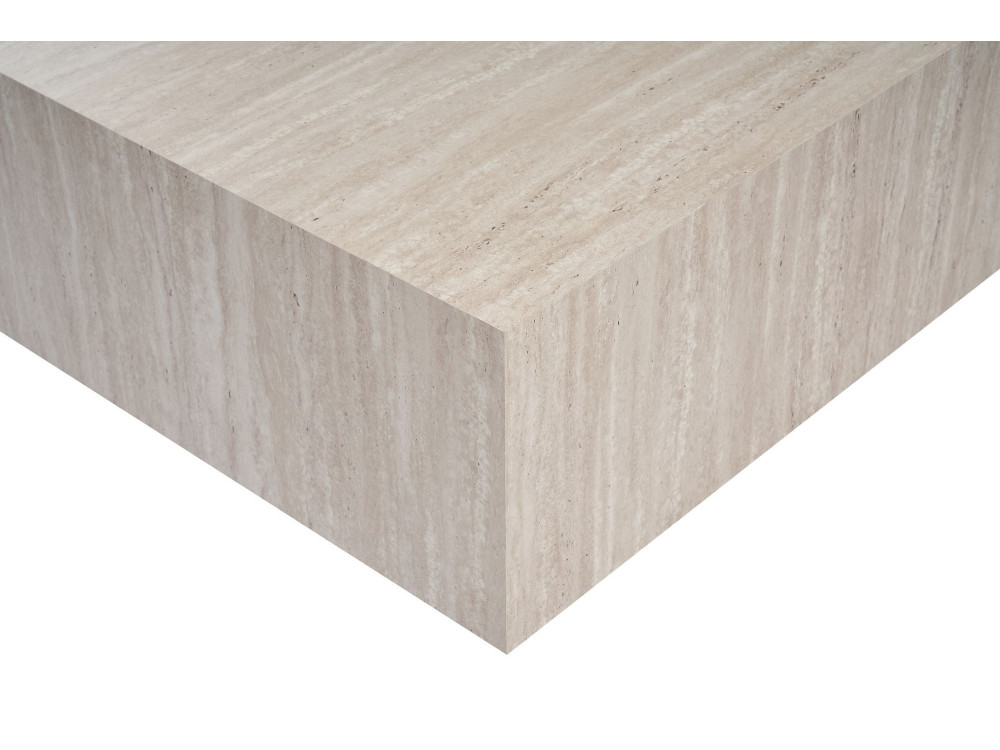 Mesa de centro de MDF "Prizma" - 90 x 90 x 35 cm - Travertino