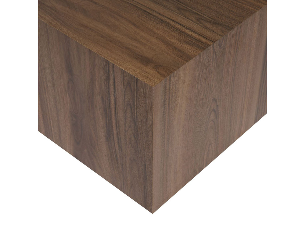 Mesa de centro de MDF "Prizma" - 90 x 90 x 35 cm - Nogal
