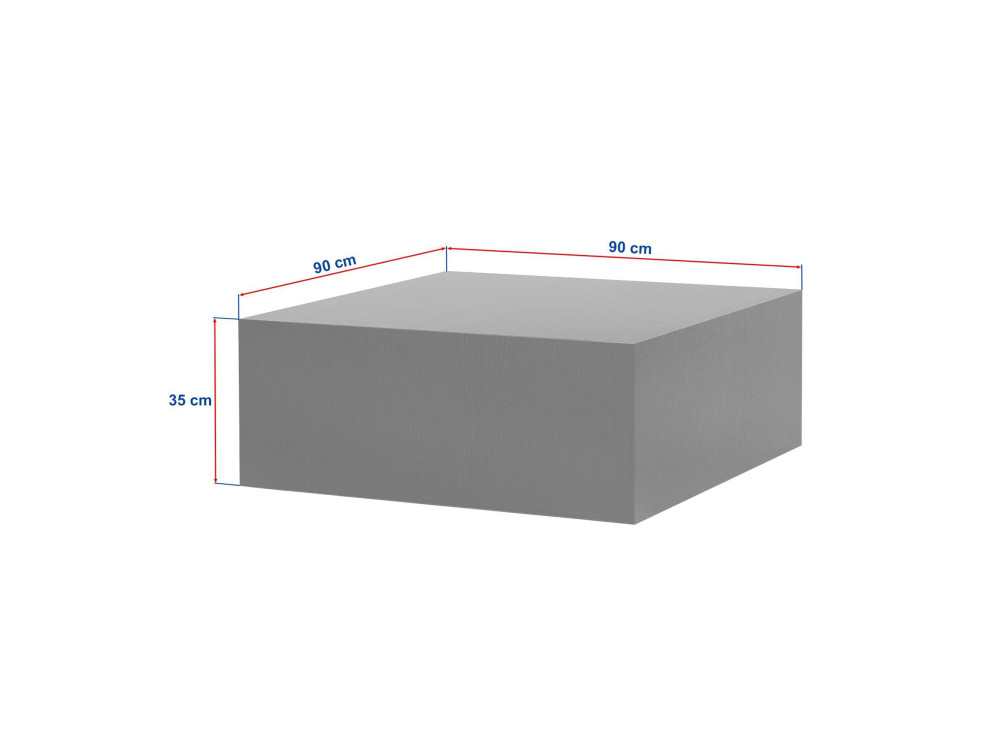 Mesa de centro de MDF "Prizma" - 90 x 90 x 35 cm - Nogal