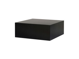 Mesa baja MDF "Prizma" - 90 x 90 x 35 cm - Madera negra