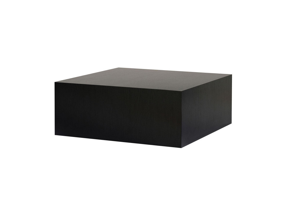 Mesa baja MDF "Prizma" - 90 x 90 x 35 cm - Madera negra