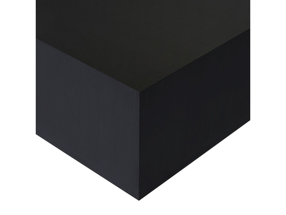 Mesa baja MDF "Prizma" - 90 x 90 x 35 cm - Madera negra