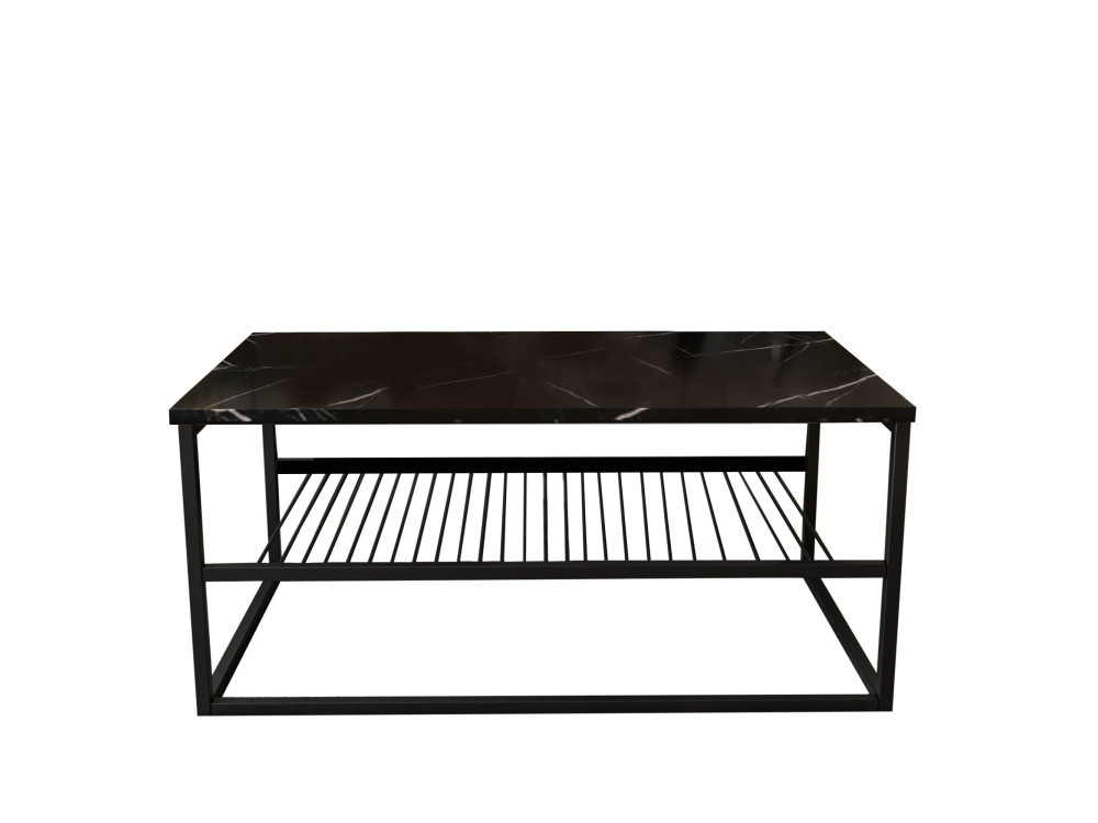 Mesa baja de madera "Asude" - 95 x 55 x 42 cm - Negra