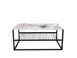 Mesa baja de madera "Asude" - 95 x 55 x 42 cm - Blanco