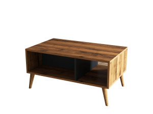 Mesa baja de madera "Exxen" - 90 x 41 x 54 cm - Gris antracita