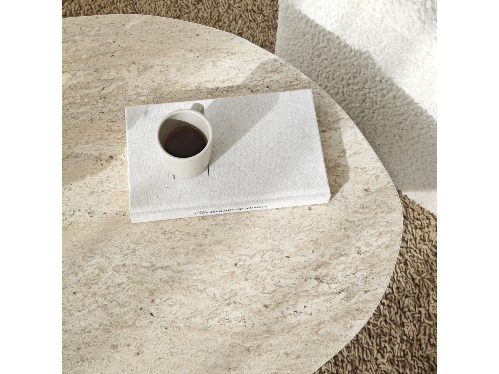 Mesa baja de madera "Rock" - 100 x 60 x 35 cm - Travertino