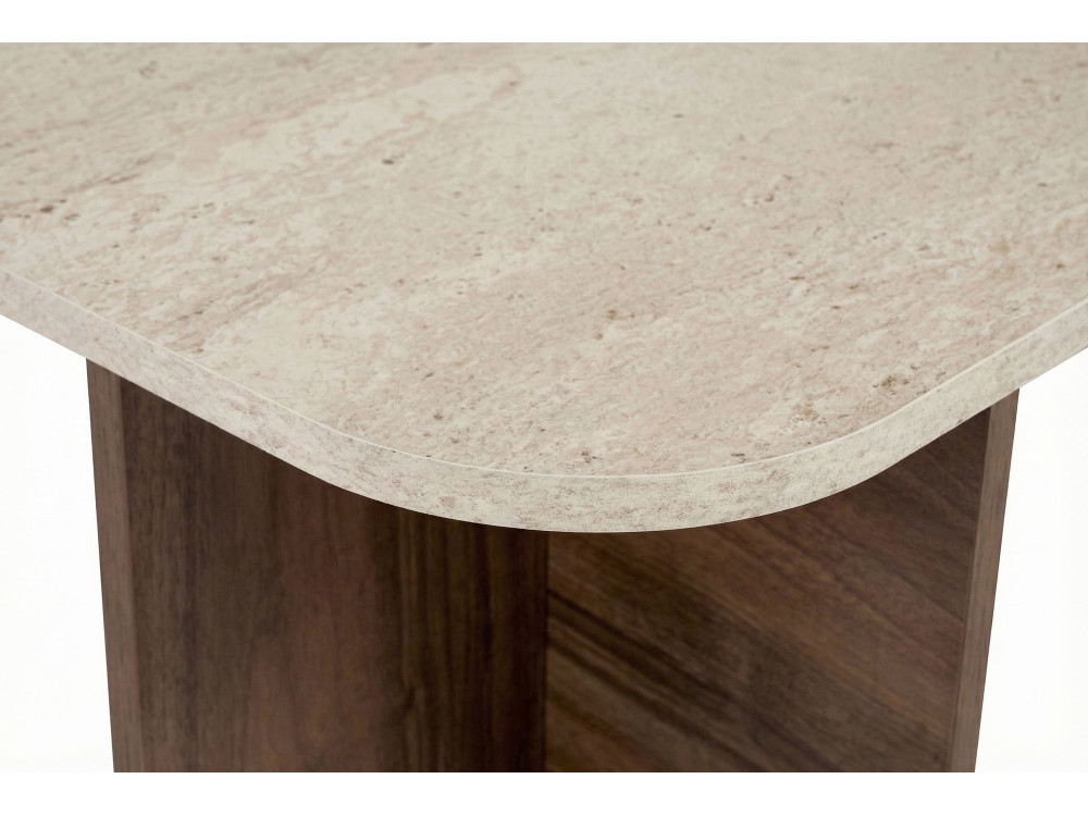 Mesa baja de madera "Akira" - 120 x 60 x 41 cm - Travertino