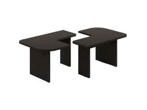 Juego de mesa baja de madera "Iris" - 90 x 45 x 35 cm - Gris antracita