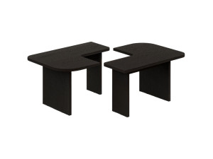 Juego de mesa baja de madera "Iris" - 90 x 45 x 35 cm - Negro