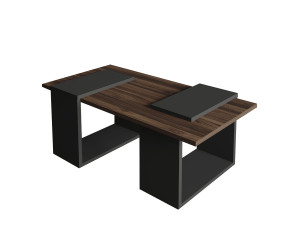 Mesa baja de madera "Matris" - 90 x 46 x 37 cm - Marrón