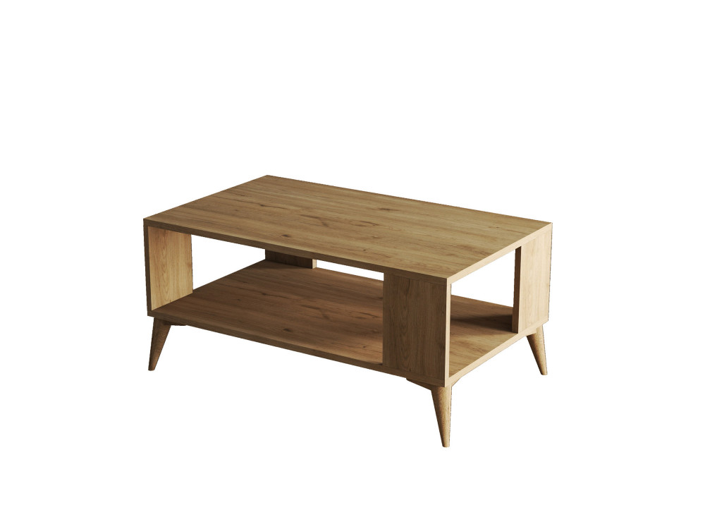 Mesa baja de madera "Authentic" - 90 x 41 x 54 cm - Marrón
